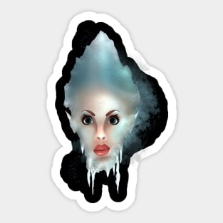 Mountain frozen woman’s head Sticker